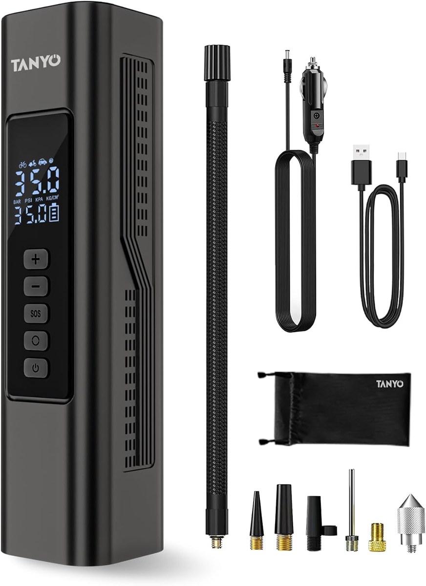 TANYO Portable Tire Inflator, 150 PSI
